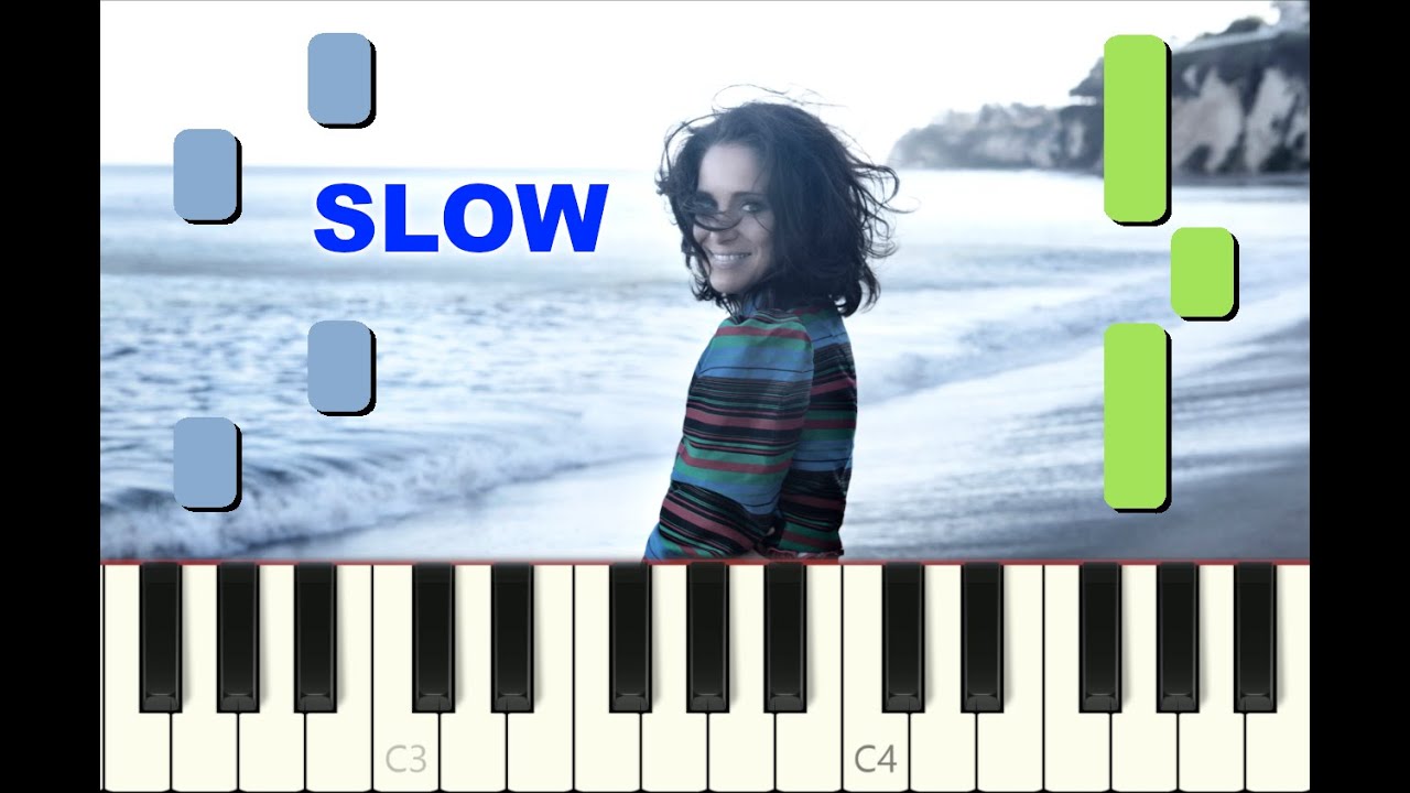 SLOW piano tutorial "FEELS LIKE HOME" Chantal Kreviazuk, 1999, with free sheet music (pdf)