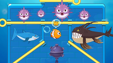 Save the fish pull pin game | Save little fish Fishdom mobile android game