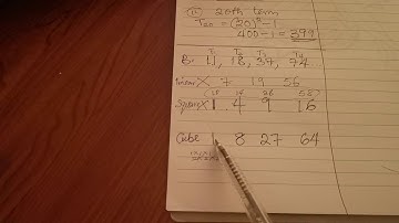 IGCSE 17.2 The nth term of a quadratic and cubic sequence.