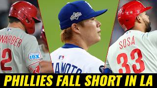 PHILLY BASEBALL TALK: Phillies Fall Short Against The Dodgers As They Head Back Home
