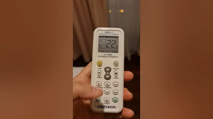 Chunghop K-1028E Universal Remote with Acson or Daikin Aircon Setup Guide