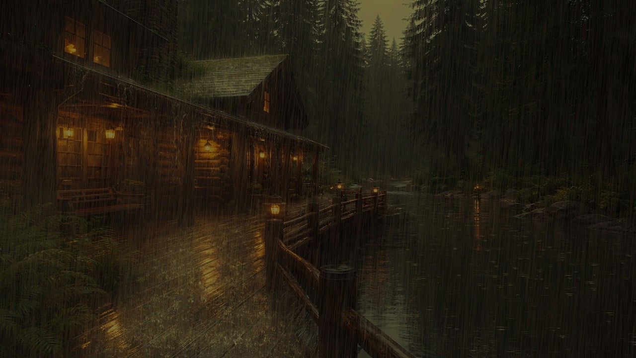 Night Rainstorm in the Woods 🌧️ Relaxing Thunder for Deep Sleep