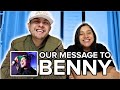 OUR MESSAGE TO BENNY SOLIVEN