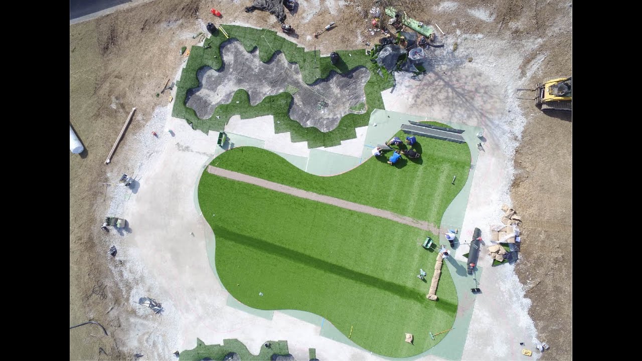 Watch How the Experts at National Greens Create a Synthetic Golf Complex Project! YouTube