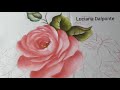 Como pintar Rosas e folhas  Pintura em tecido  Luciana Dalponte