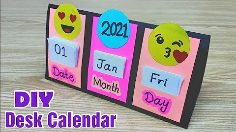 How to make 2021 Desk Calendar | DIY Calendar | Handmade Desk Calendar 2021 | New Year Crafts