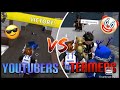 YOUTUBERS vs TEAMERS in MM2... THEY RAGE QUIT | Murder Mystery 2 (ft. @BV0J )