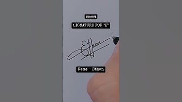 Signature for E | Ethan | SBtellME Calligraphy and Handwriting #shorts