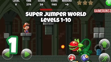Super Jumper World - Gameplay Walkthrough Android Part 1 - Levels 1-10
