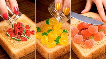 30 Minutes of Satisfying AI ASMR Spreading Glass Fruit on Toast to help you Relax