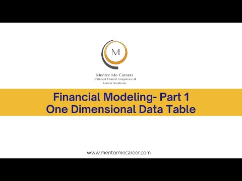 1. 6 One Dimensional Data Table