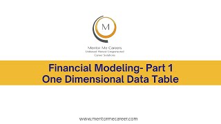 1. 6 One Dimensional Data Table