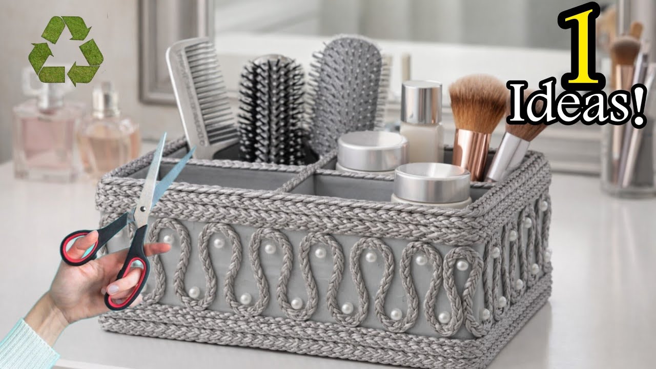😱 I Can’t Believe It! I Made a Luxury Makeup Organizer from a Few Pieces of Scrap Cardboard! ♻️