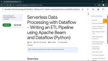 Serverless Data Processing with Dataflow - Writing an ETL Pipeline using Apache Beam and Dataflow..