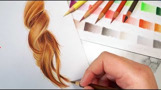 How to Draw Black Hair With Colour Pencils