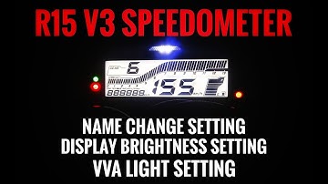R15 V3 BS6 Speedometer Setting | Instrument Console | Name Change Setting | Display Brightness