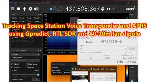 Tracking Space Station Voice Transponder and APRS using Gpredict, RTL-SDR and 40-10m fan dipole