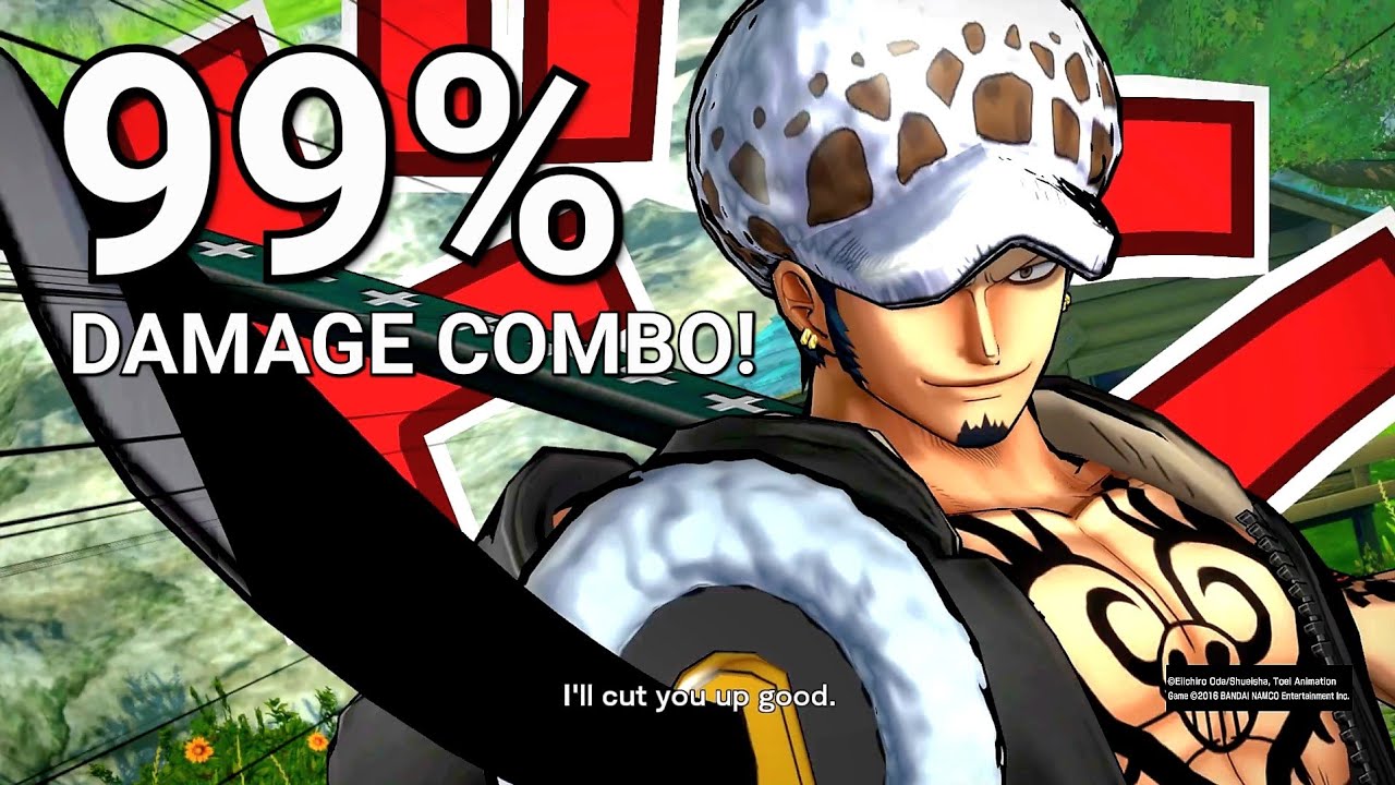 TRAFALGAR LAW 99% COMBO! | ONE PIECE BURNING BLOOD