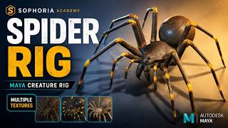 Maya Spider Rig with Texture Switching | Sophoria Academy