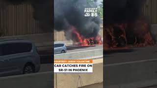 Car fire on the SR-51 near Camelback in Phoenix