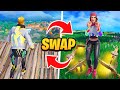 Fortnite but we SWAP PLACES!