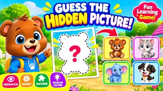 Guess the Hidden Picture! 🧩🐻 | Fun Matching & Learning Game for Kids | #nurseryrhymes 