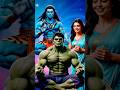 "Halku ka Gussa dekh ke shiv ji kya bole 😮🔱" #hulk #mahadev #shorts