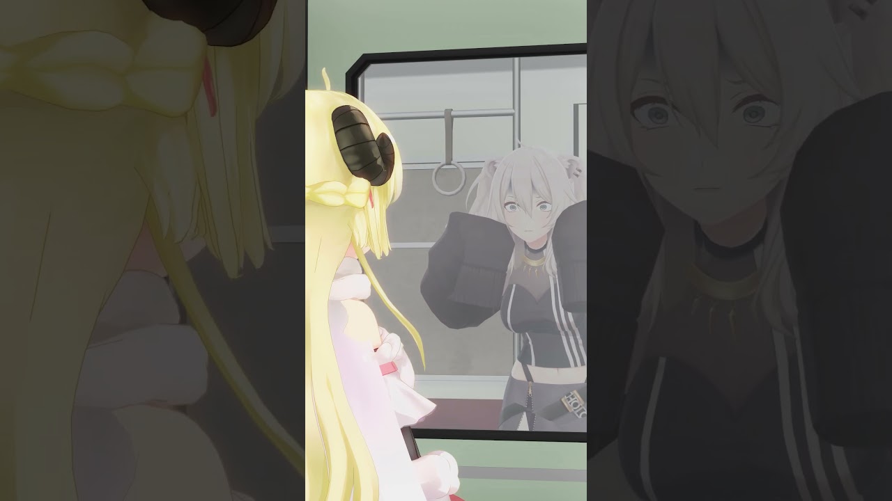 どんなタイミングやねん #hololive #ホロライブ #電車 #獅白ぼたん #角巻わため