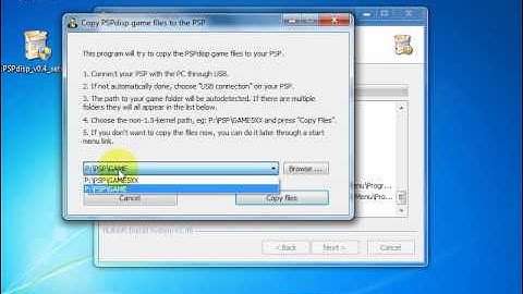 PSPdisp v0.4 setup on Windows 7 x64