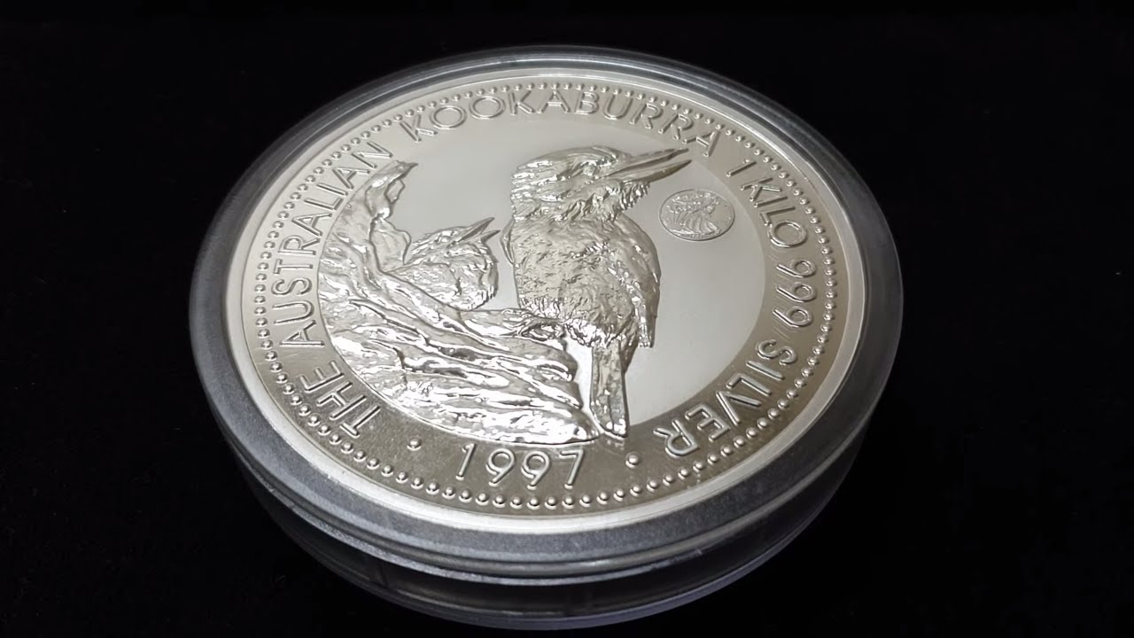 AUCTION #79: Perth Mint 1997 Kookaburra 1kg Silver Coin w/ Walking