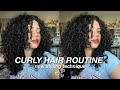 Curly hair routine  3a3b curls trying new styling technique for major definition