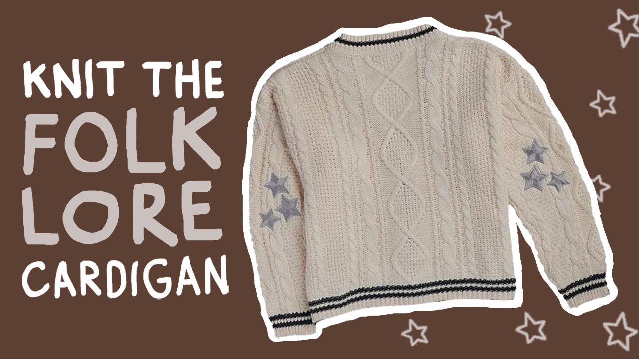 how to knit the taylor swift folklore cardigan - back panel pt. 1 (rows  1-8) 