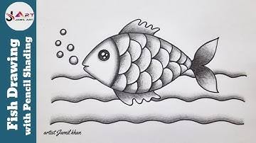 How to draw  Fish with Pencil Shading /Fish drawing