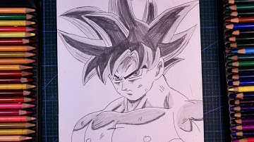How To Draw Goku Ultra Instinct || Dragon ball Z || Anime Drawing Step By Step