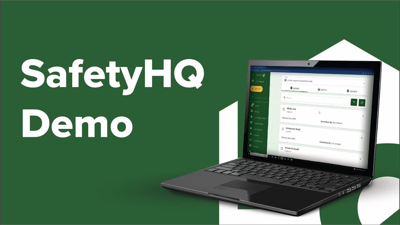 SafetyHQ Demo Better Manage Your Construction Health and Safety