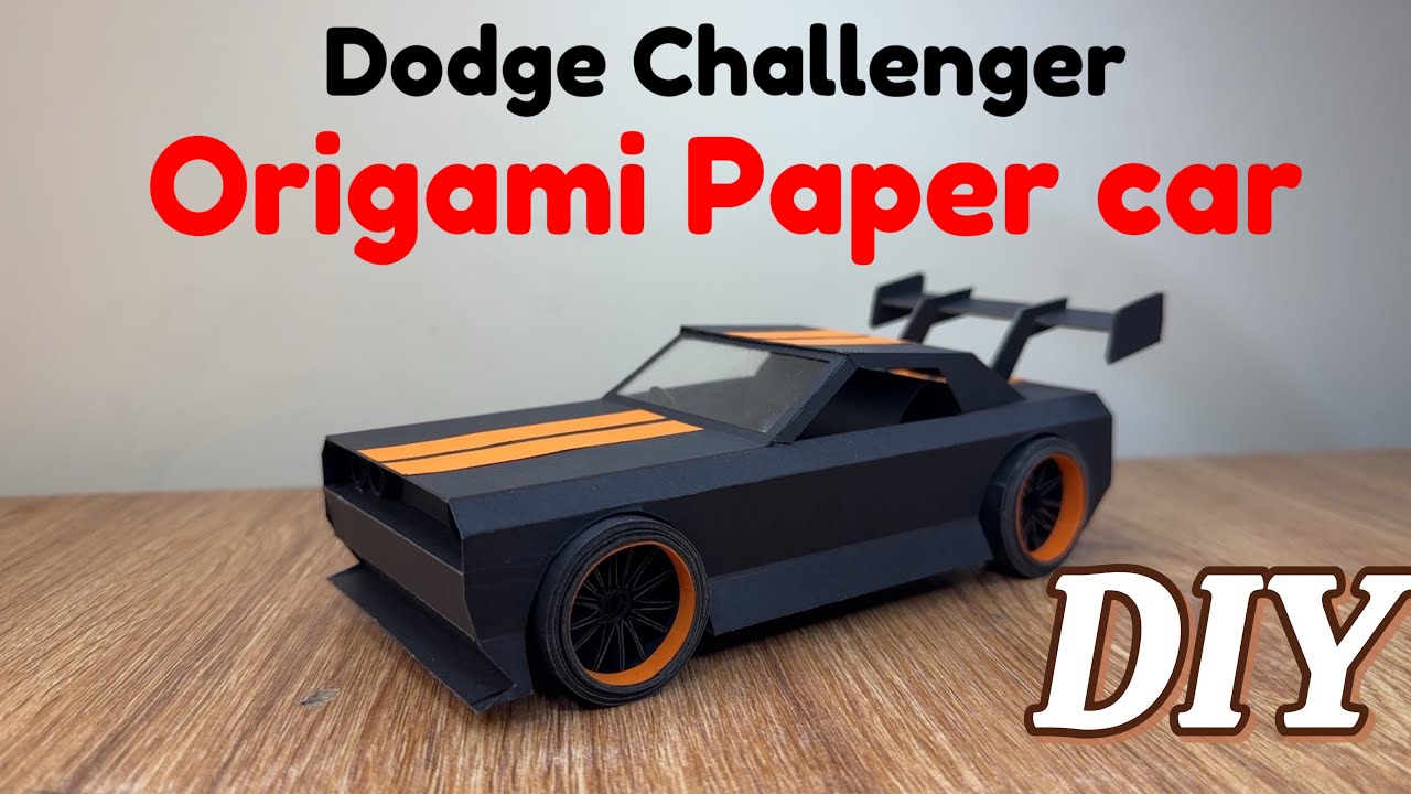 How to Make a Paper Dodge Challenger | DIY Origami Car Tutorial