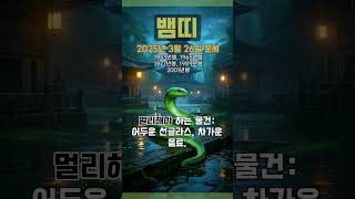 [2025년 3월 26일 뱀띠 오늘의운세] 밝은 표정에서 행운이 생기는 법이다. #뱀띠 #운세 #오늘의운세 …