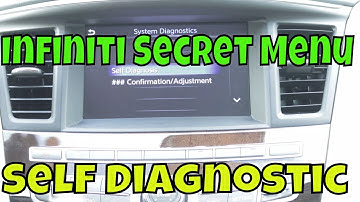 Infiniti Secret For Self Diagnostic Menu System