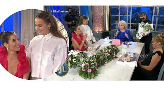 Ambar sorprendió a Juana Viale con unas flores, en el brindis final se sumó la cuarta generación