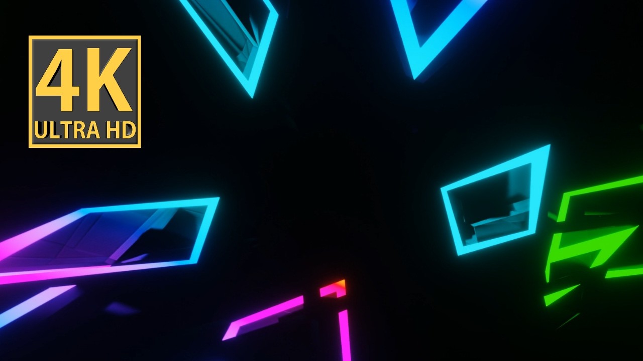 Hypnotic Magnificent VJ LOOP NEON Tunnel Abstract Background Video 4k ...