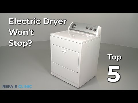 View Video: Top Reasons Electric Dryer Won't Stop — Dryer Troubleshooting