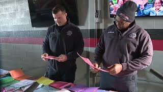 First firefighters at scene of UPS plane crash read cards from community kids