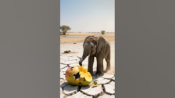 The elephant saved the mango tree from drying up by watering it 😭 #ai #tree #save #water