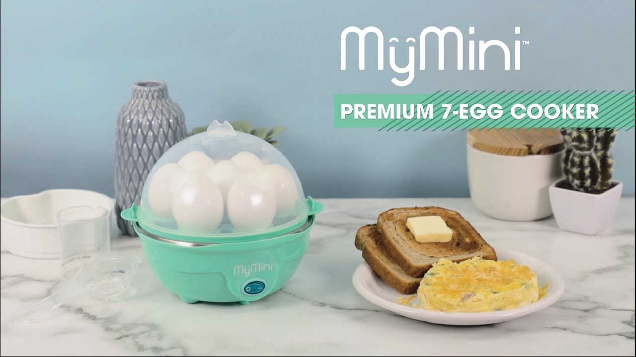 Nostalgia My-mini 7 Egg Cooker Egg Cooker with steamer bowl, One touch, Teal