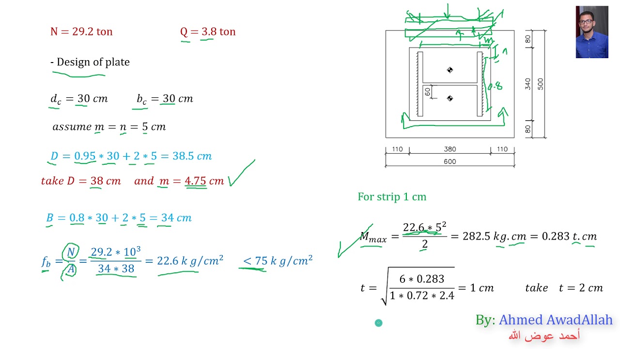 Steel Connection Hinged Base Connection Example (2019) YouTube