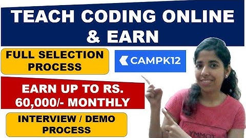 Camp K12 Teach Coding Online | Teach Kids Coding & Earn | Campk12.com | Work From Home Jobs