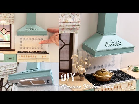 DIY Miniature Range Hood with Functional Lighting and Fan / Miniature Kitchen ( part 5 )