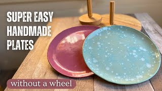 Make a plate by hand - no pottery wheel needed