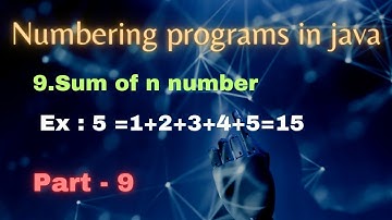 Java Numbering Programs : Sum of natural Number | Java interview programs | Java | Telugu