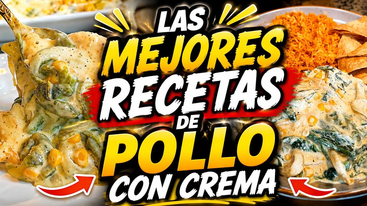 LAS MEJORES RECETAS DE POLLO CON  CREMA A MI ESTILO✅️